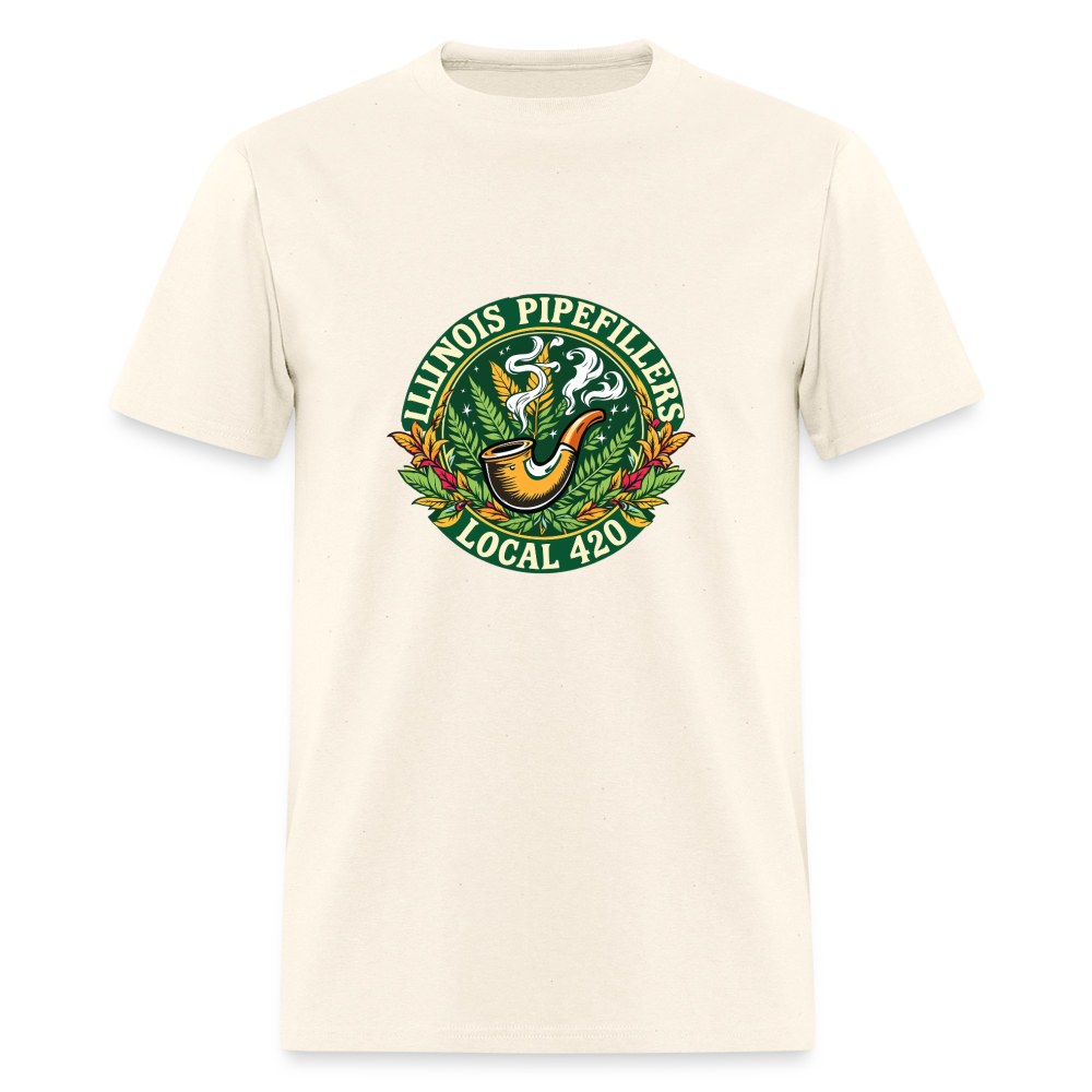ILLINOIS PIPEFILLERS LOCAL 420 F/B DESIGN Men's T-Shirt - sweet cream heather