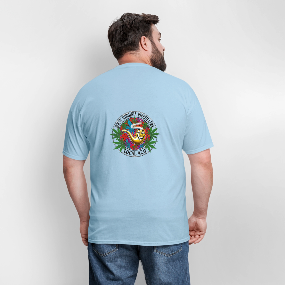 WEST VIRGINIA PIPEFILLERS LOCAL 420 F/B DESIGN Men's T-Shirt - powder blue