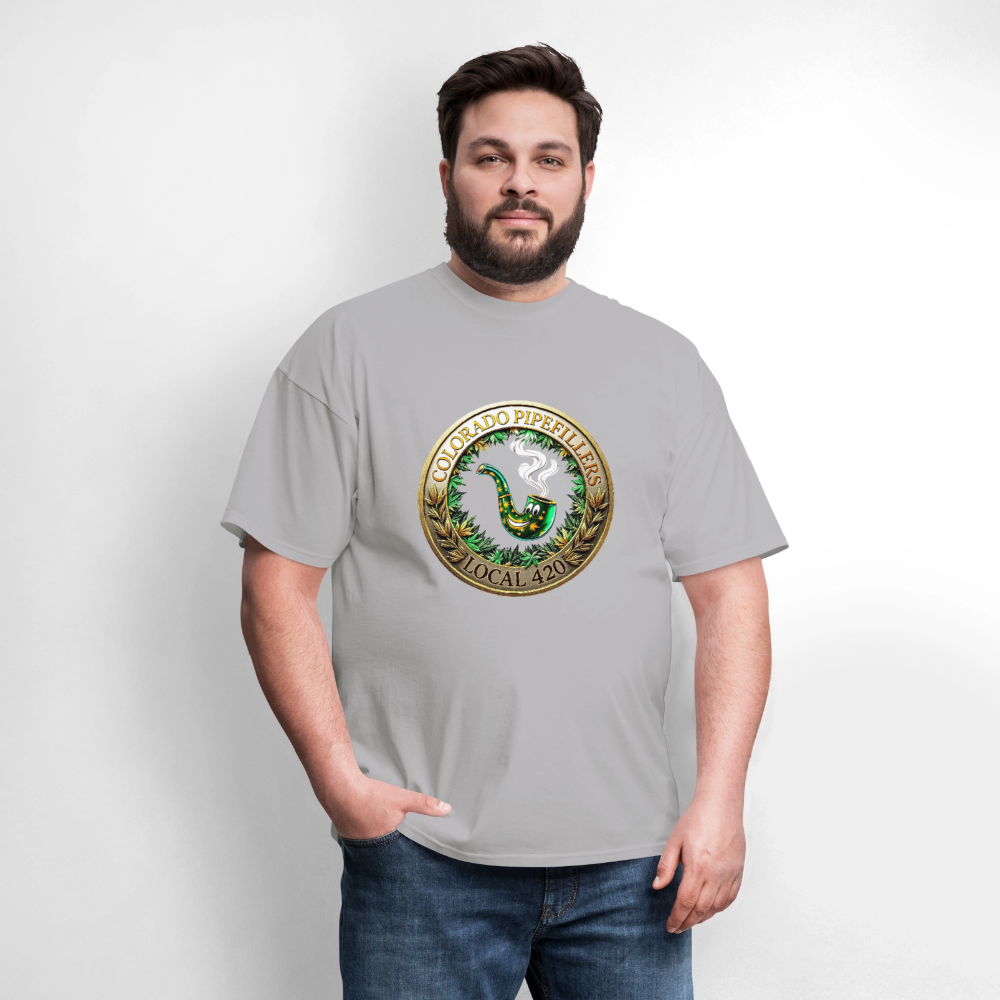 COLORADO PIPEFILLERS LOCAL 420 F/B EMBLEMS Men's T-Shirt - rock