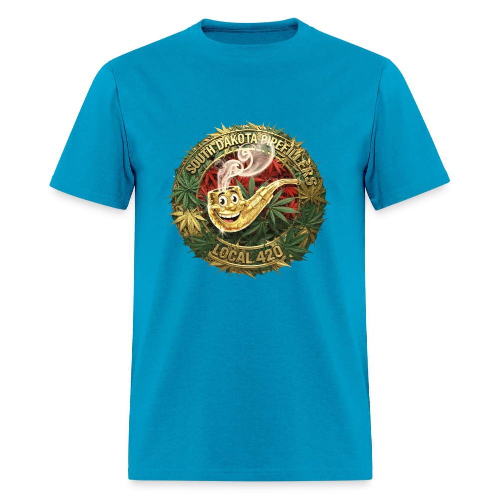 SOUTH DAKOTA PIPEFILLERS LOCAL 420 Men's T-Shirt - turquoise