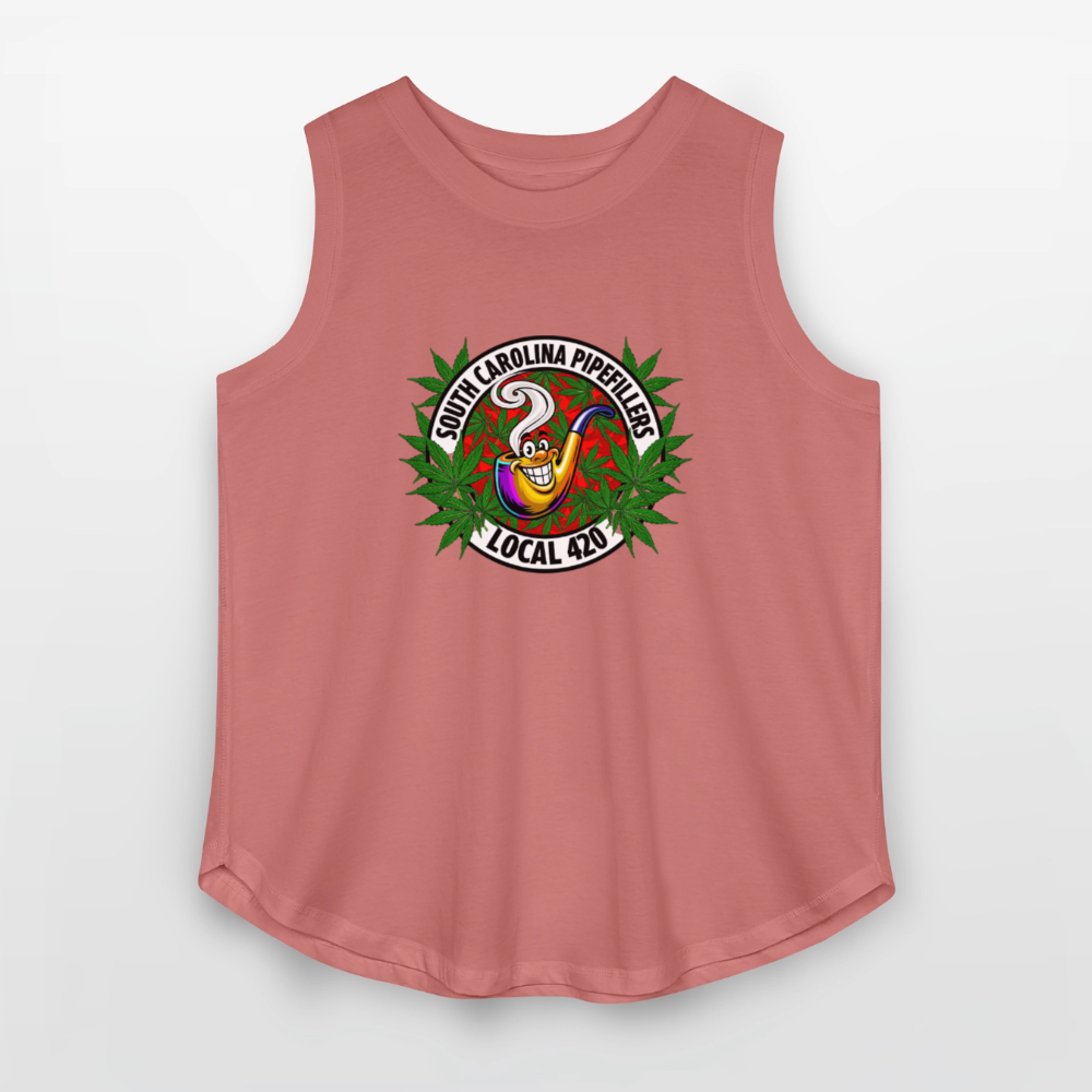 SOUTH CAROLINA PIPEFILLERS LOCAL 420 Women's Curvy Relaxed Tank Top - mauve