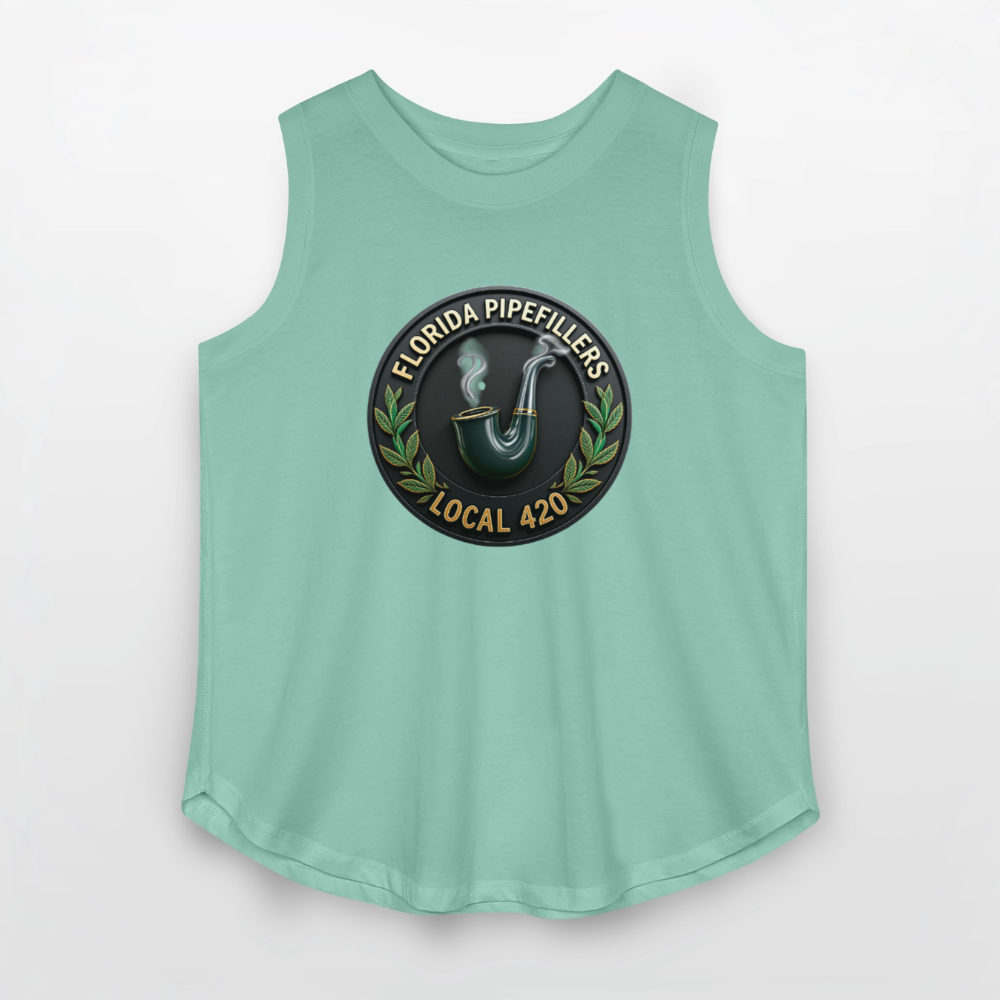 FLORIDA PIPEFILLERS LOCAL 420 Women's Curvy Relaxed Tank Top - saltwater