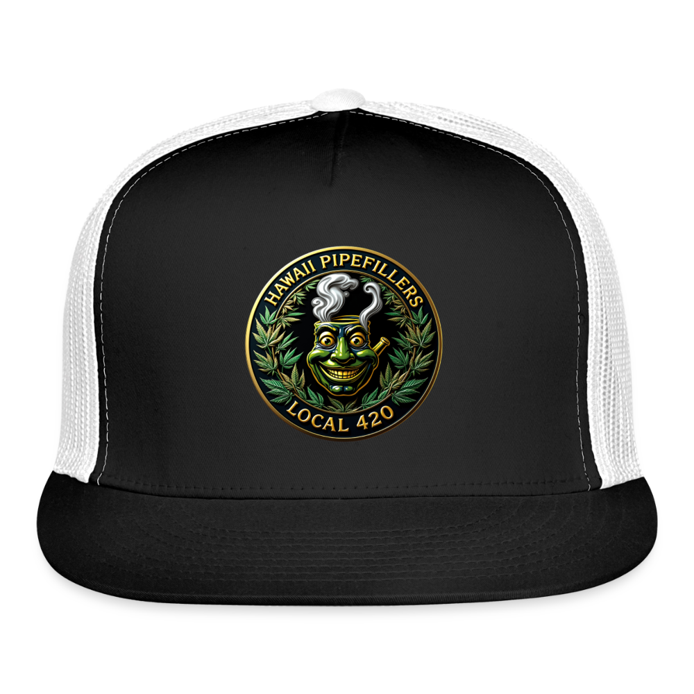 HAWAII PIPEFILLERS LOCAL 420 Trucker Hat - black/white