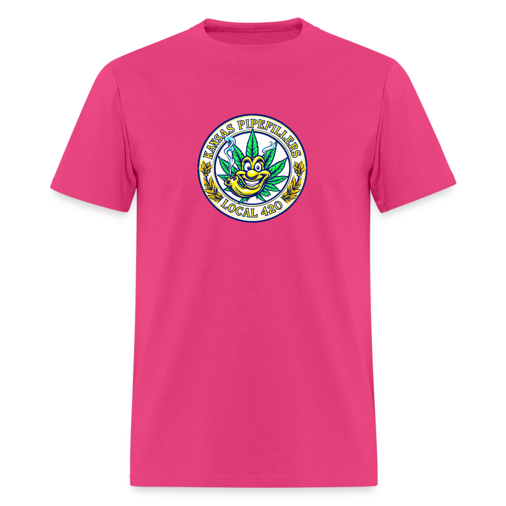 KANSAS PIPEFILLERS LOCAL 420 F/B DESIGNS Men's T-Shirt - fuchsia