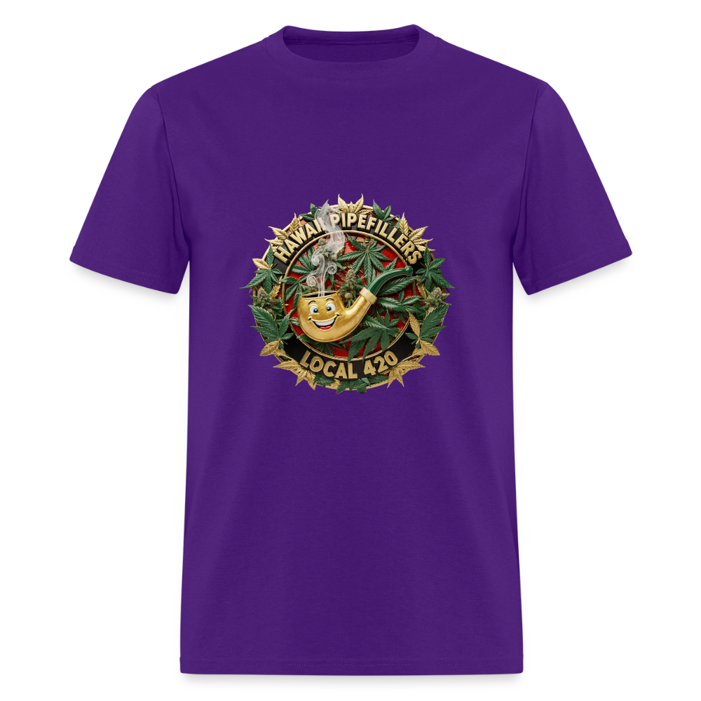 HAWAII PIPEFILLERS LOCAL 420 Men's T-Shirt - purple