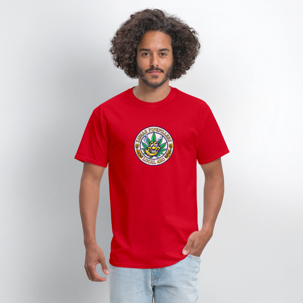 KANSAS PIPEFILLERS LOCAL 420 Men's T-Shirt - red