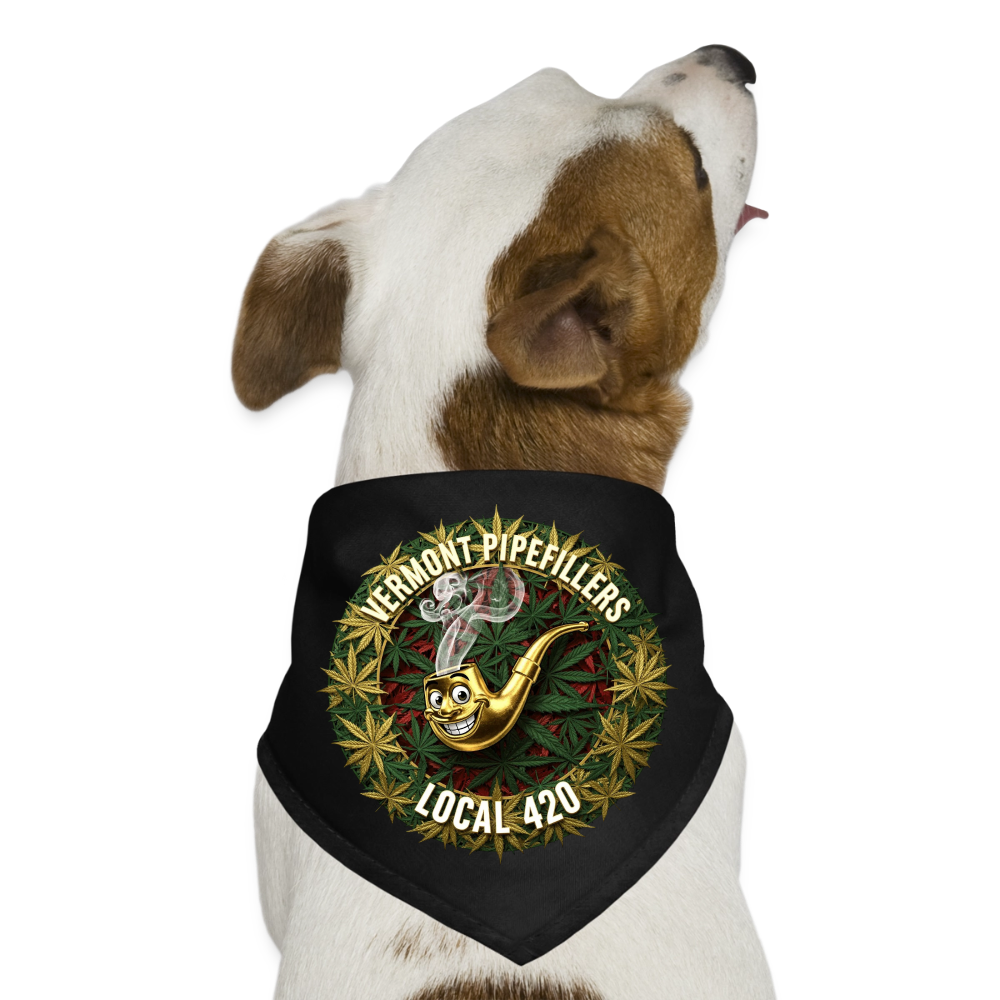 VERMONT PIPEFILLERS LOCAL 420 Dog Bandana - black