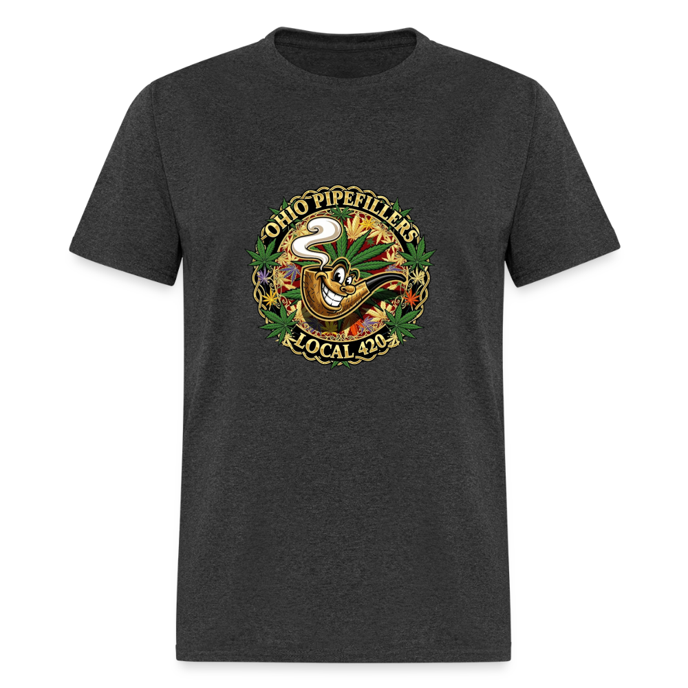 OHIO PIPEFILLERS LOCAL 420 Men's T-Shirt - heather black