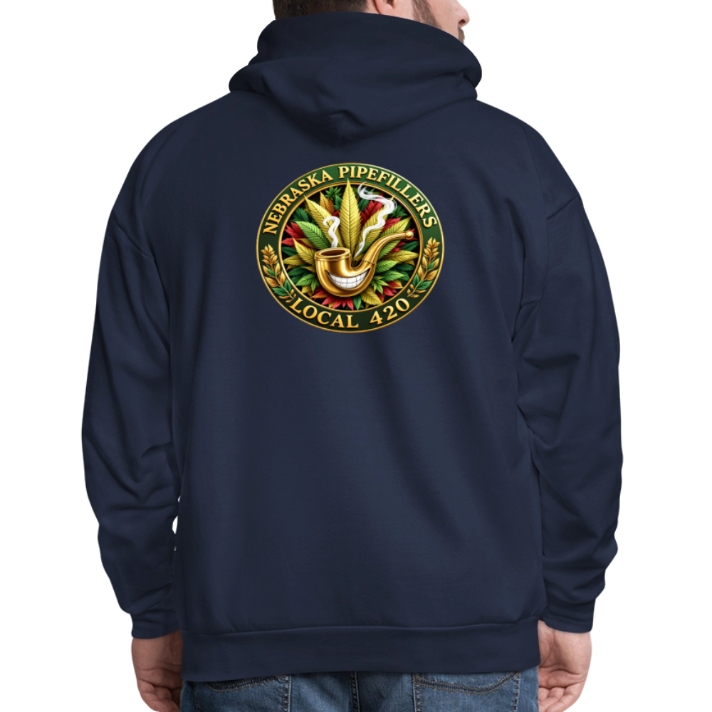 NEBRASKA PIPEFILLERS LOCAL 420 F/B DESIGNS Men's Hoodie - navy