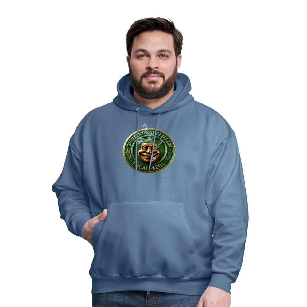 CONNECTICUT PIPEFILLERS LOCAL 420 F/B DESIGN Men's  Hoodie - denim blue