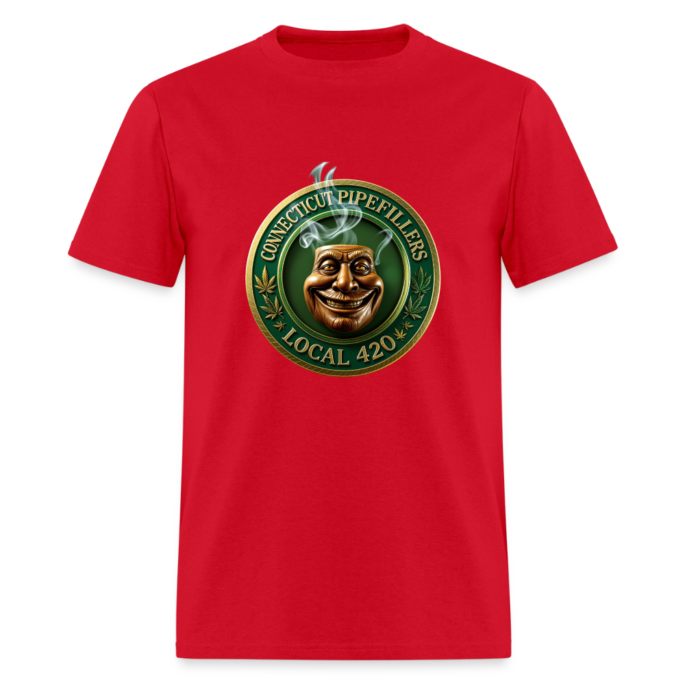 CONNECTICUT PIPEFILLERS LOCAL 420 F/B DESIGN Men's T-Shirt - red