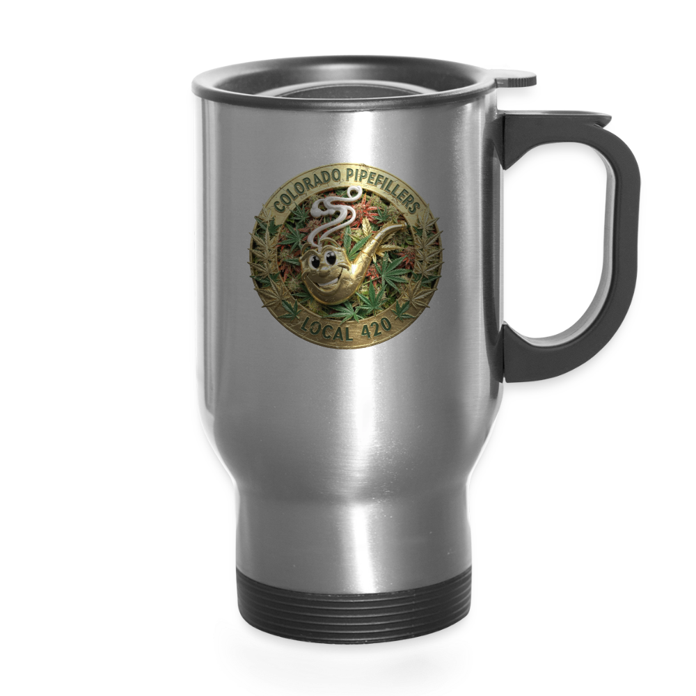 COLORADO PIPEFILLERS LOCAL 420 14oz Stainless Steel Travel Mug - silver