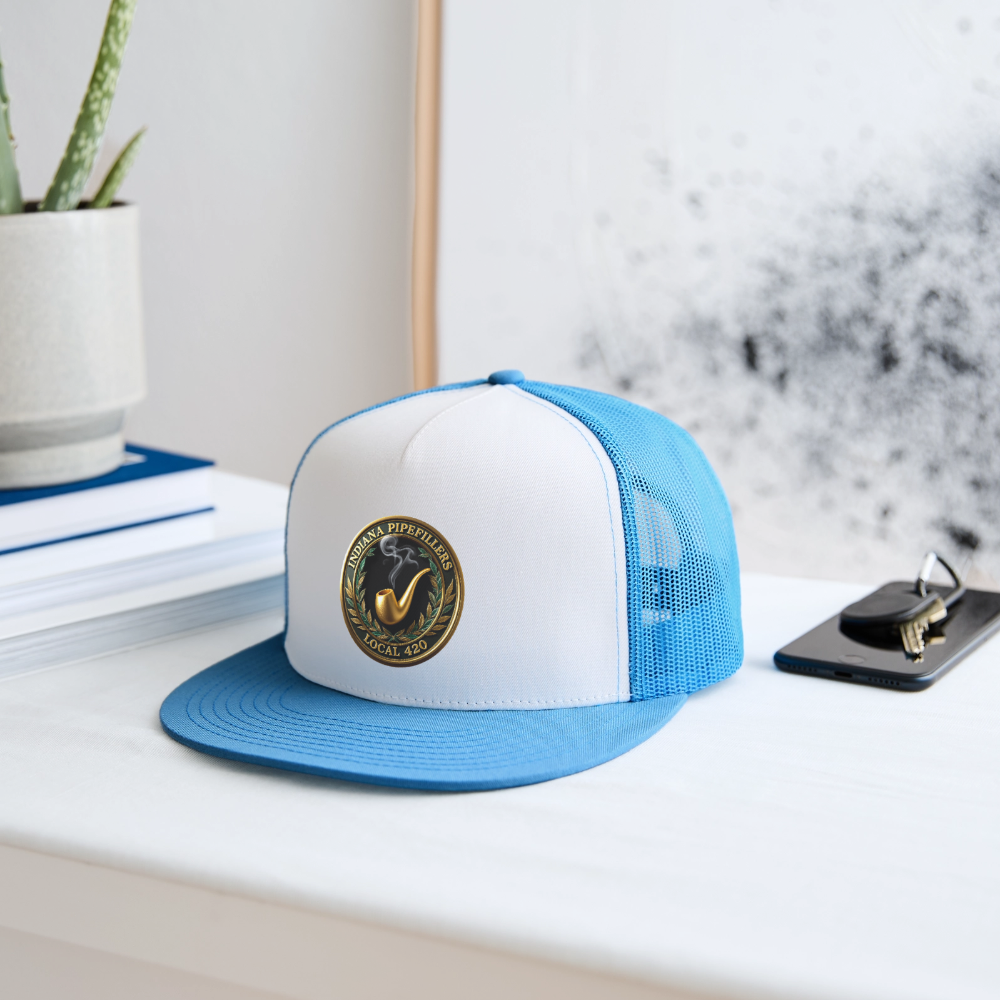 INDIANA PIPEFILLERS LOCAL 420 Trucker Hat - white/blue