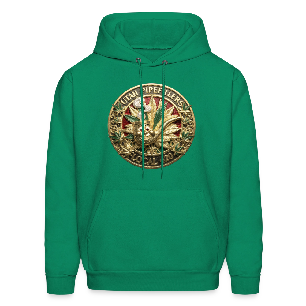 UTAH PIPEFILLERS LOCAL 420 Men's  Hoodie - kelly green
