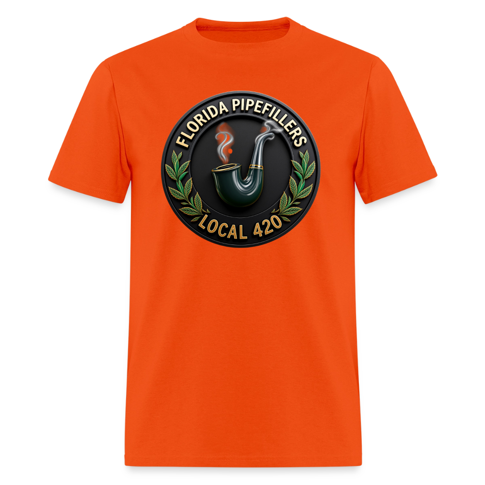 FLORIDA PIPEFILLERS LOCAL 420 F/B DESIGN Men's T-Shirt - orange