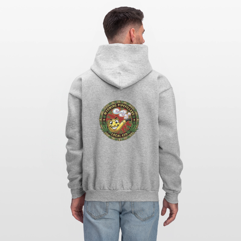 WYOMING PIPEFILLERS LOCAL 420 F/B DESIGN Men's Hoodie - heather gray
