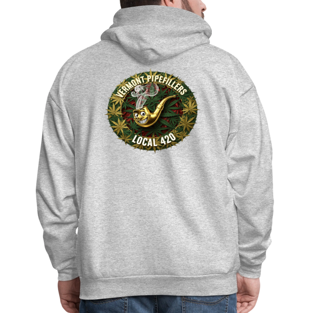 VERMONT PIPEFILLERS LOCAL 420  F/B DESIGN Men's  Hoodie - heather gray
