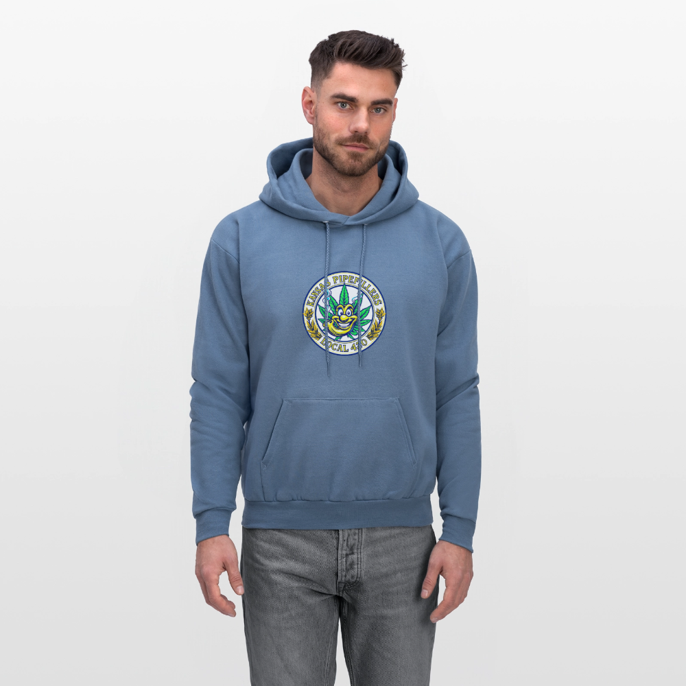 KANSAS PIPEFILLERS LOCAL 420 F/B DESIGNS Men's Hoodie - denim blue