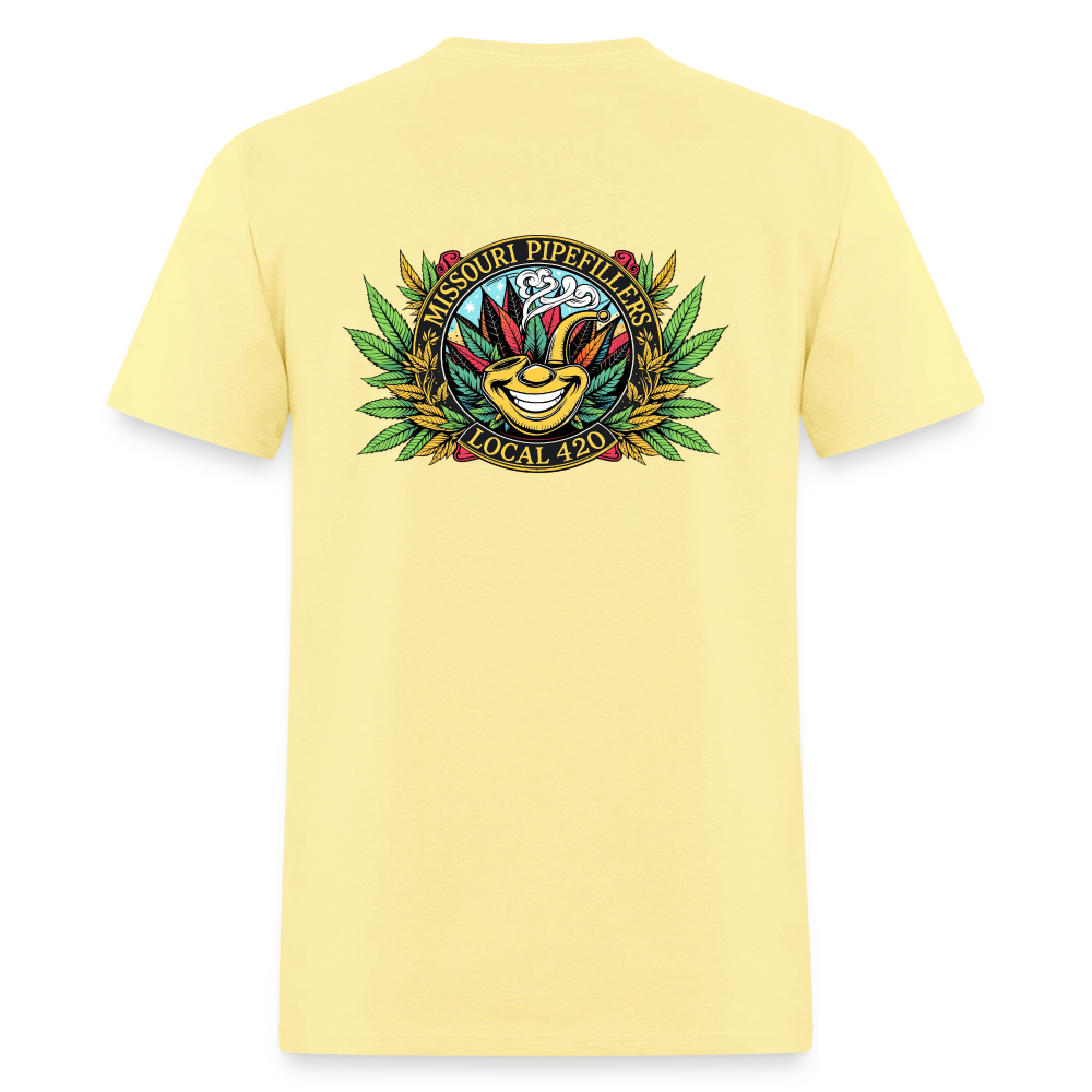 MISSOURI PIPEFILLERS LOCAL 420  F/B DESIGNS  Men's T-Shirt - cornsilk
