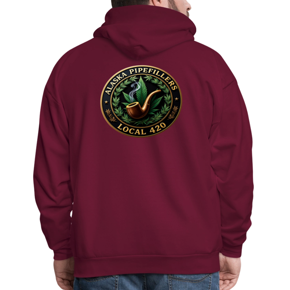 ALASKA PIPEFILLERS LOCAL 420 F/B DESIGN Men's Hoodie - burgundy