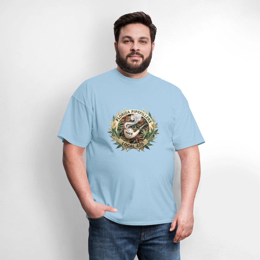 FLORIDA PIPEFILLERS LOCAL 420 Men's T-Shirt - powder blue