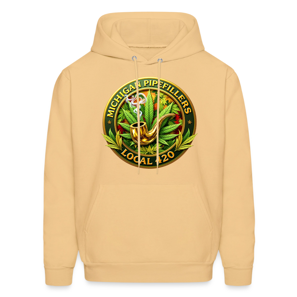 MICHIGAN PIPEFILLERS LOCAL 420 F/B DESIGN Men's Hoodie - light gold 