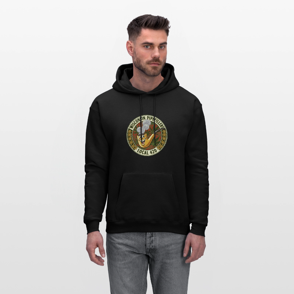 WISCONSIN PIPEFILLERS LOCL 420 Men's Hoodie - black