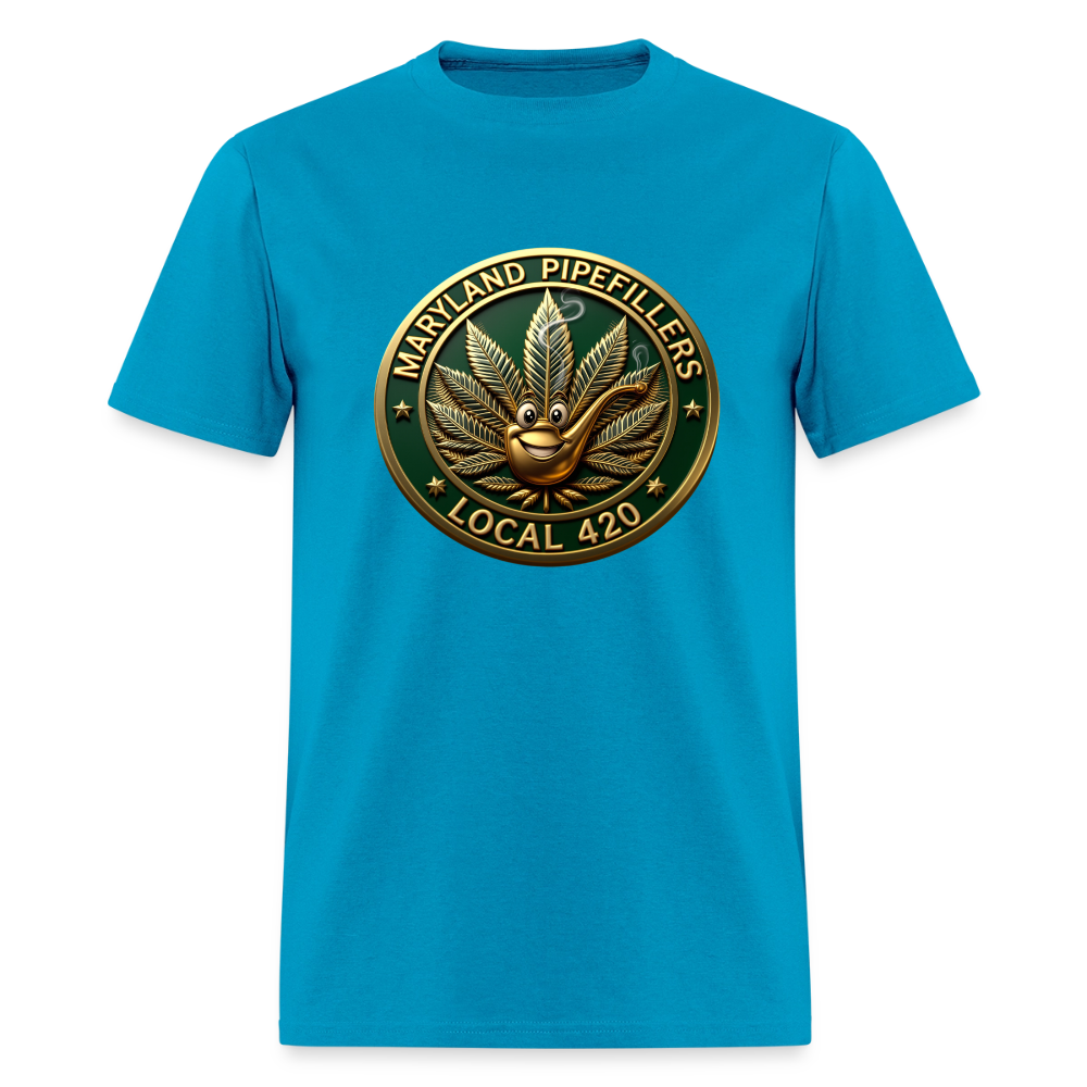 MARYLAND PIPEFILLERS LOCAL 420 Men's T-Shirt - turquoise