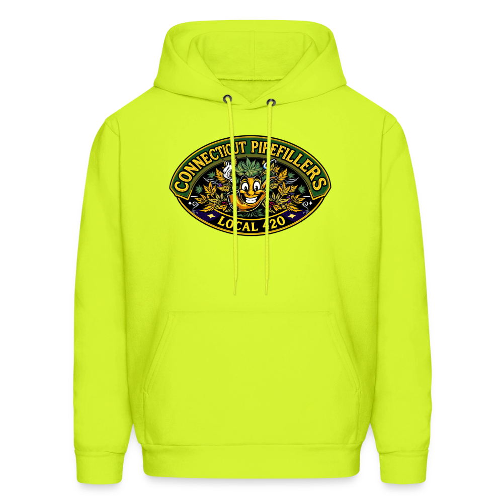 CONNECTICUT PIPEFILLERD LOCAL 420 F/B DESIGN Men's Hoodie - safety green