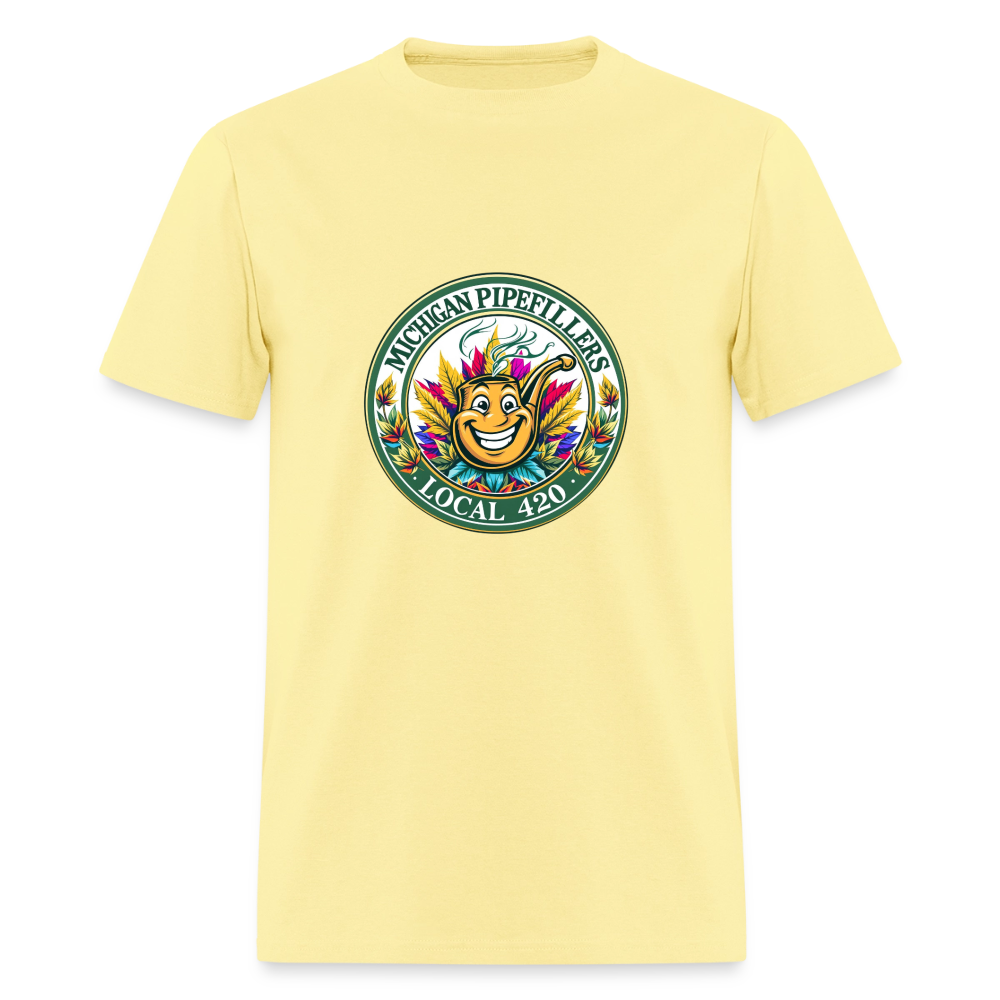 MICHIGAN PIPEFILLERS LOCAL 420 Men's T-Shirt - cornsilk