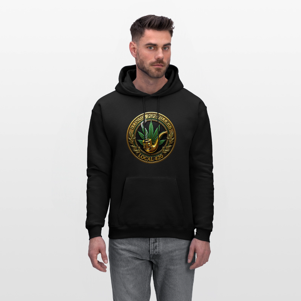 ILLINOIS PIPEFILLERS LOCAL 420 Men's Hoodie - black
