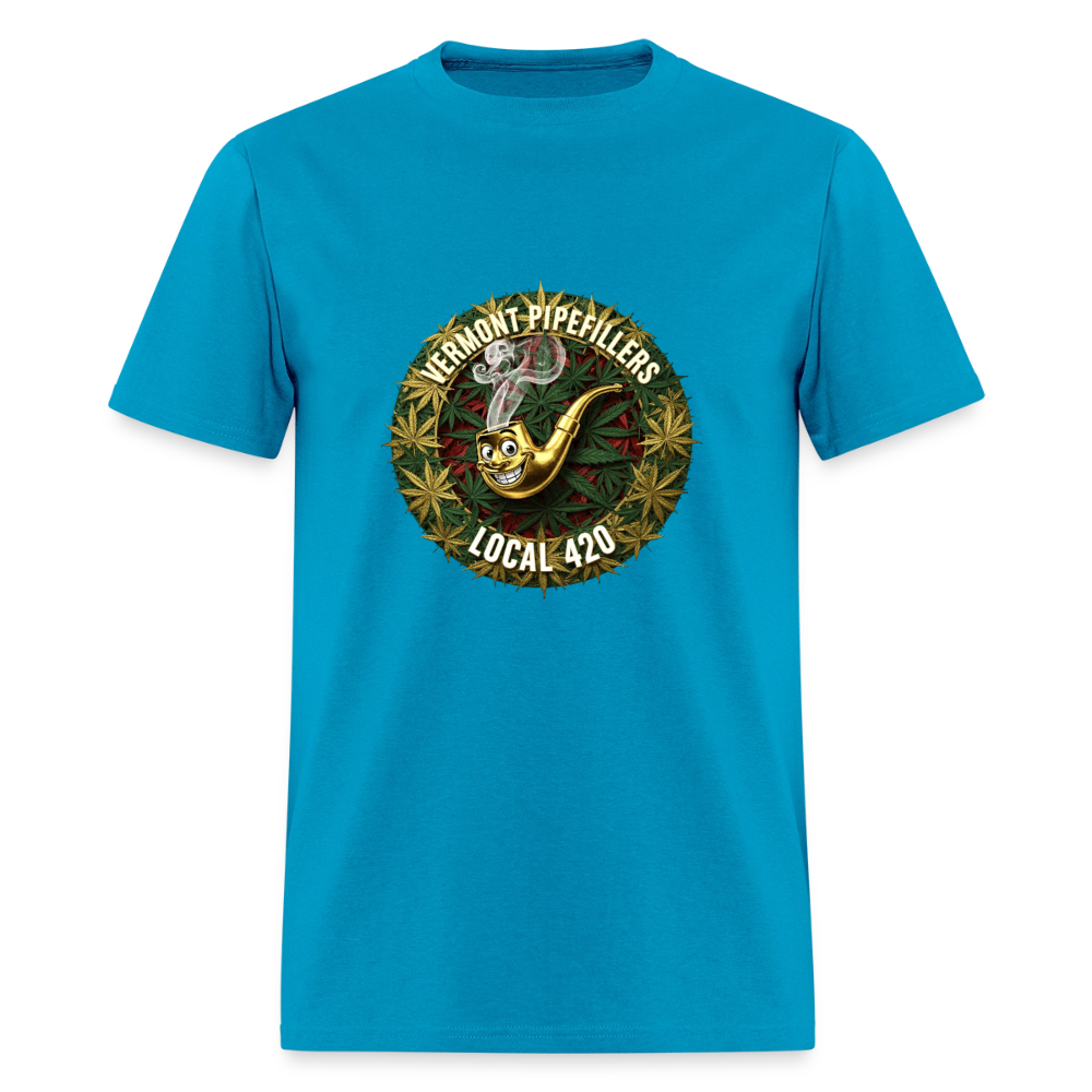 VERMONT PIPEFILLERS LOCAL 420 Men's T-Shirt - turquoise