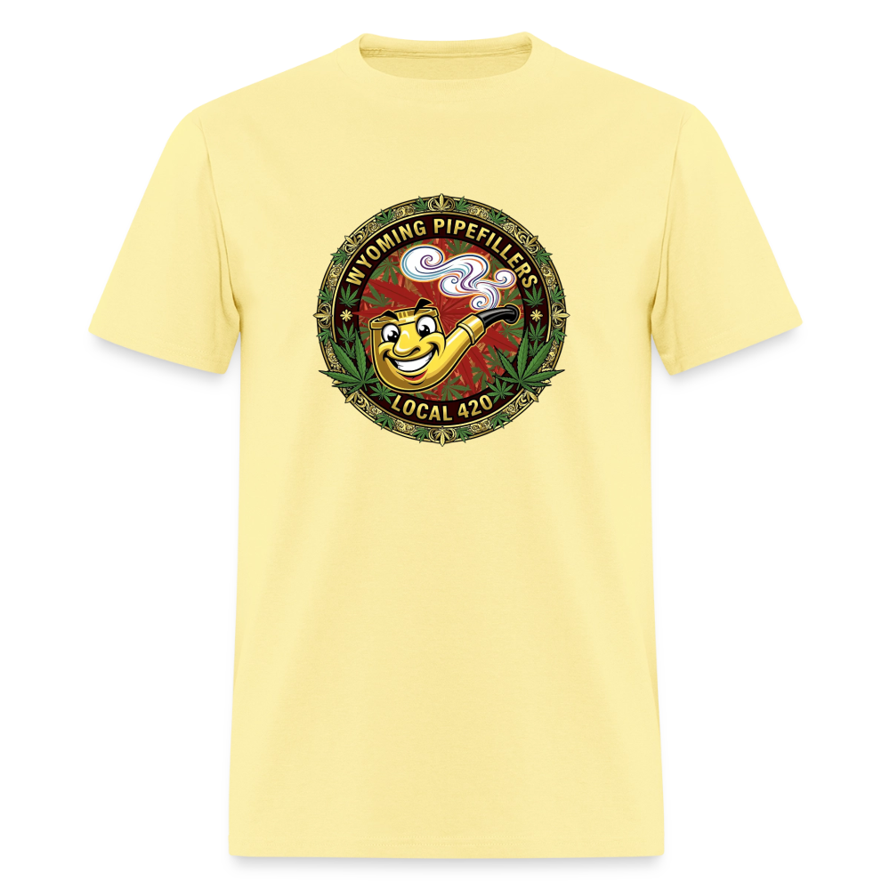 WYOMING PIPEFILLERS LOCAL 420 Men's T-Shirt - cornsilk