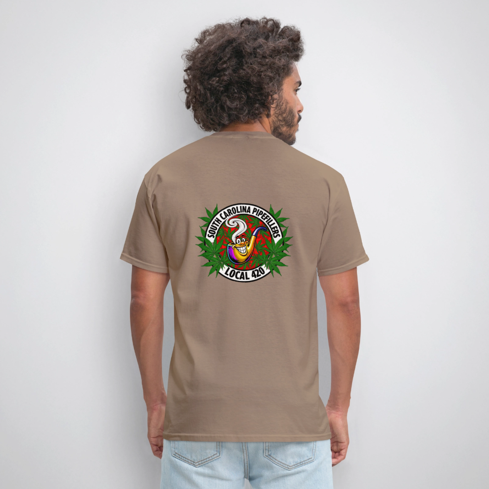 SOUTH CAROLINA PIPEFILLERS LOCAL 420 F/B DESIGN Men's T-Shirt - safari