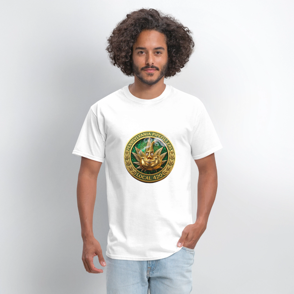 PENNSYLVANIA  PIPEFILLERS LOCAL 420 Men's T-Shirt - white