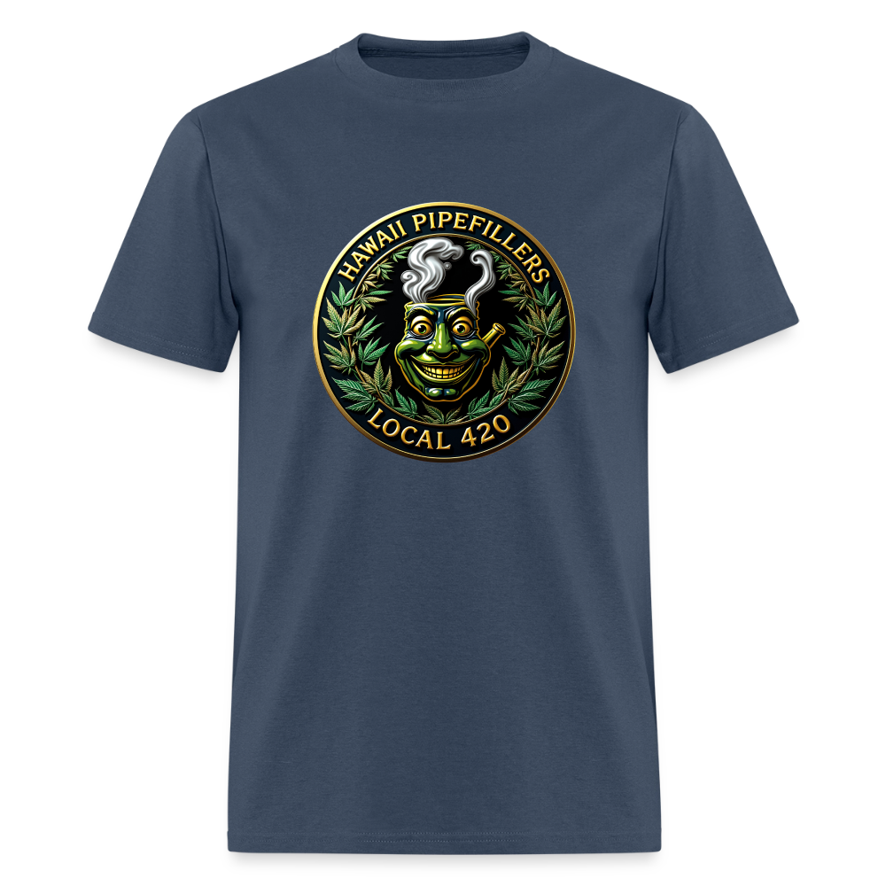 HAWAII PIPEFILLERS LOCAL 420 Men's T-Shirt -  blue dusk