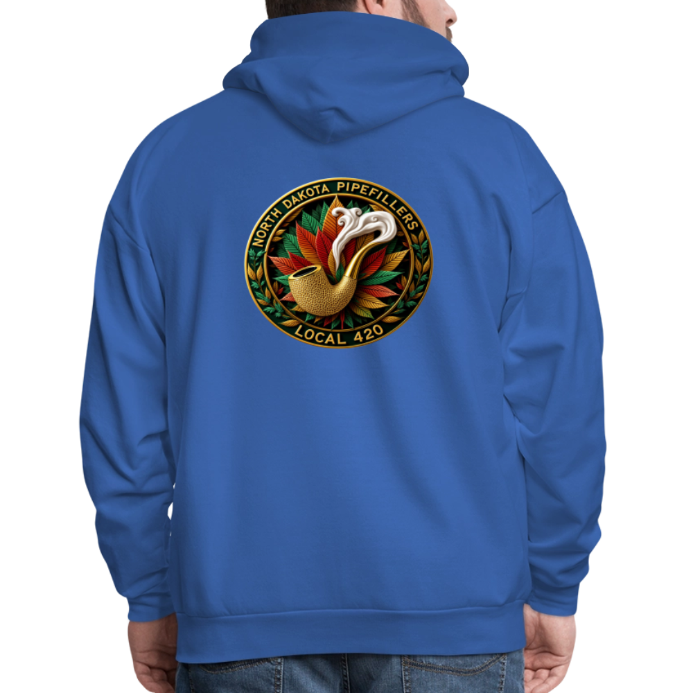 NORTH DAKOTA PIPEFILLERS LOCAL 420 F/B DESIGNS Men's Hoodie - royal blue
