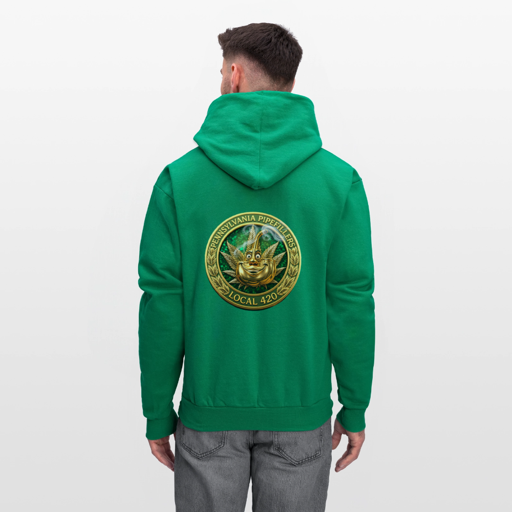PENNSYLVANIA PIPEFILLERS LOCAL 420 F/B DESIGNS Men's Hoodie - kelly green