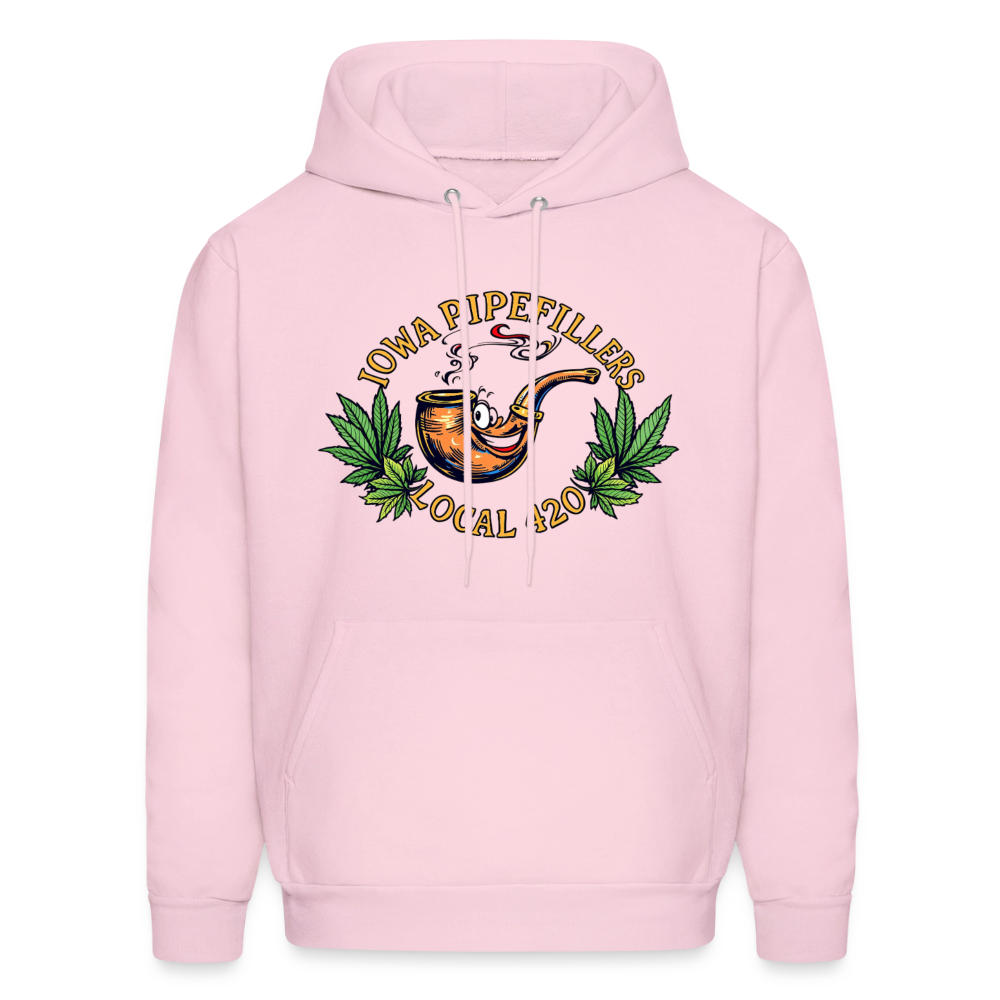 IOWA PIPEFILLERS LOCAL 420 Men's Hoodie - pale pink