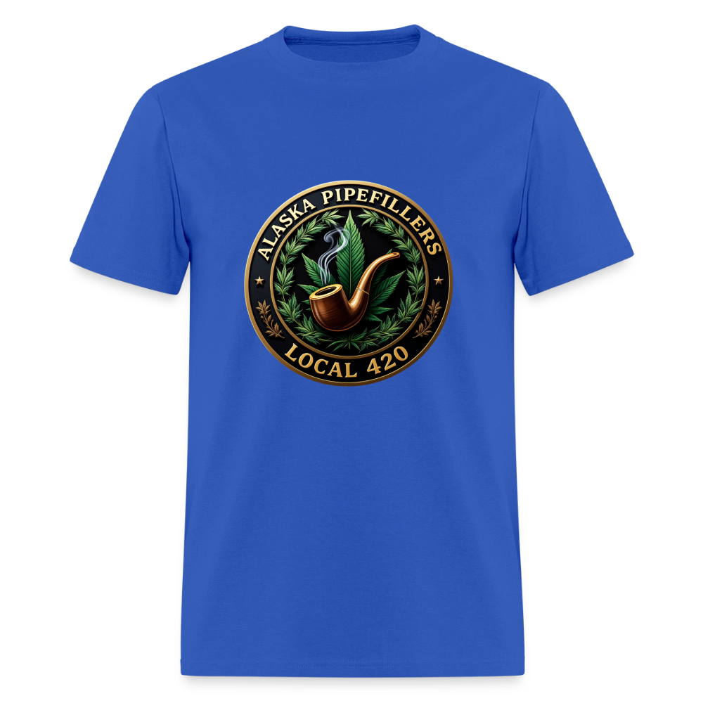 ALASKA PIPEFILLERS LOCAL 420 F/B DESIGN Men's T-Shirt - royal blue