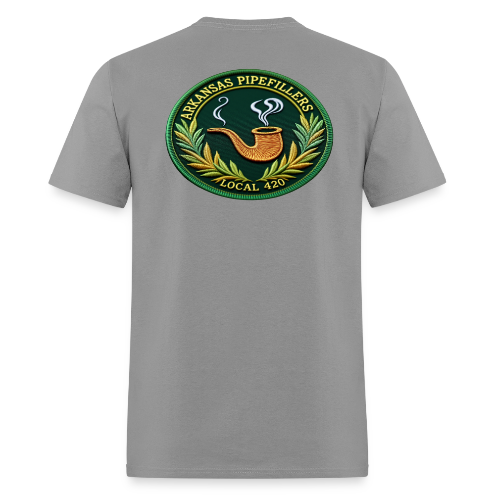 ARKANSAS PIPEFILLERS LOCAL 420 F/B EMBLEMS  Men's T-Shirt - rock
