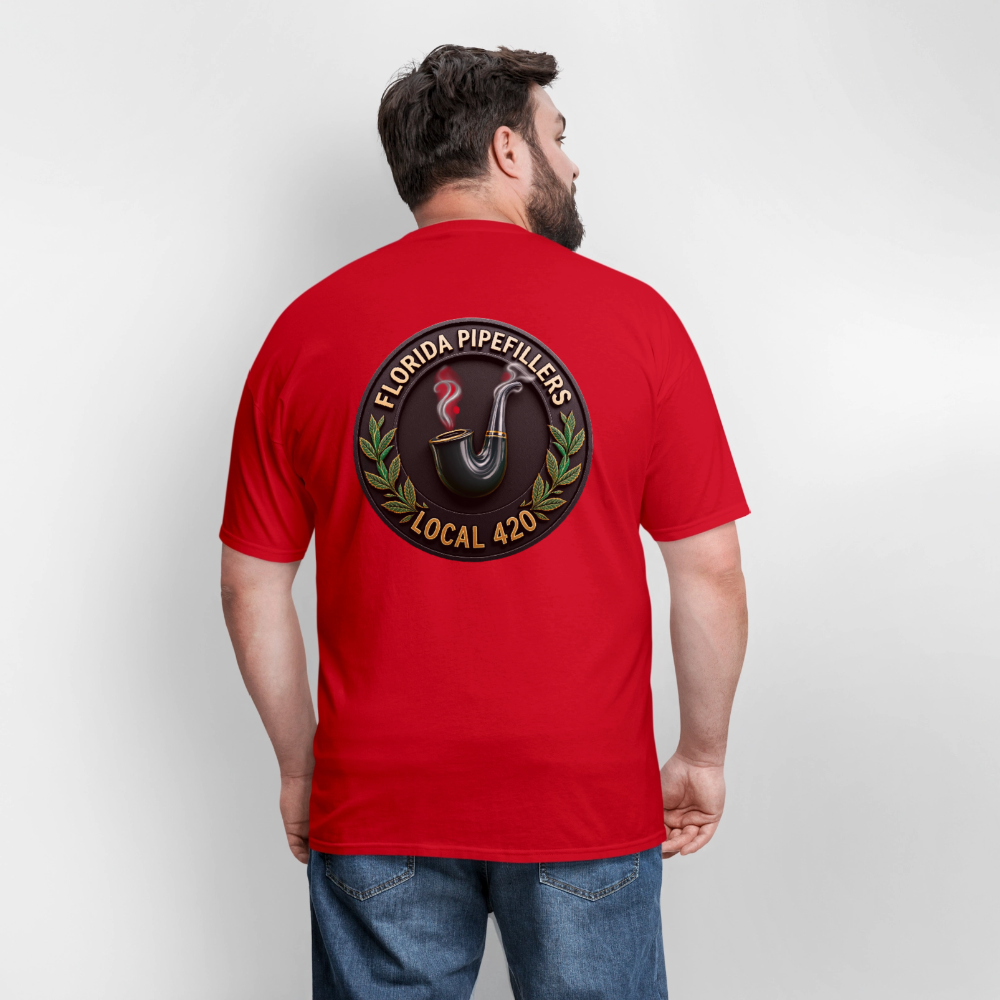 FLORIDA PIPEFILLERS LOCAL 420 F/B DESIGN Men's T-Shirt - red