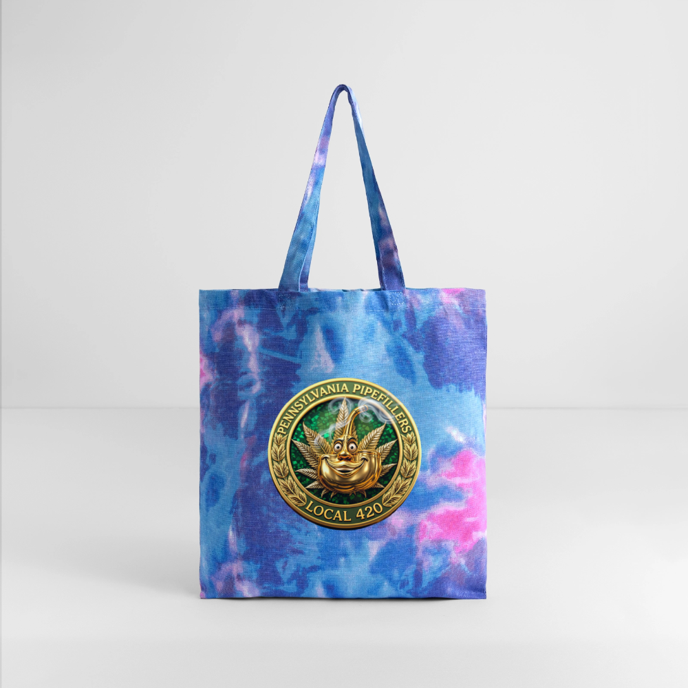 PENNSYLVANIA PIPEFILLERS LOCAL 420 Tie Dye Tote Bag - cotton candy 