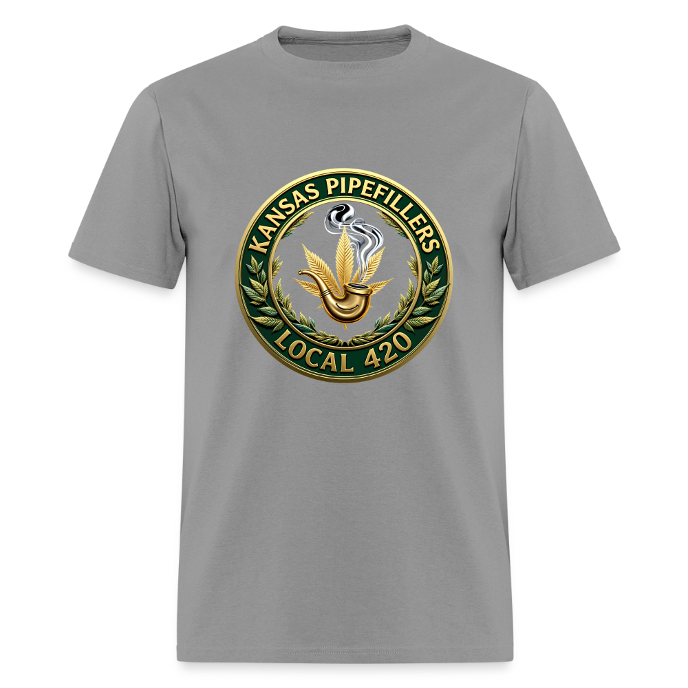 KANSAS PIPEFILLERS LOCAL 420 F/B DESIGNS Men's T-Shirt - rock