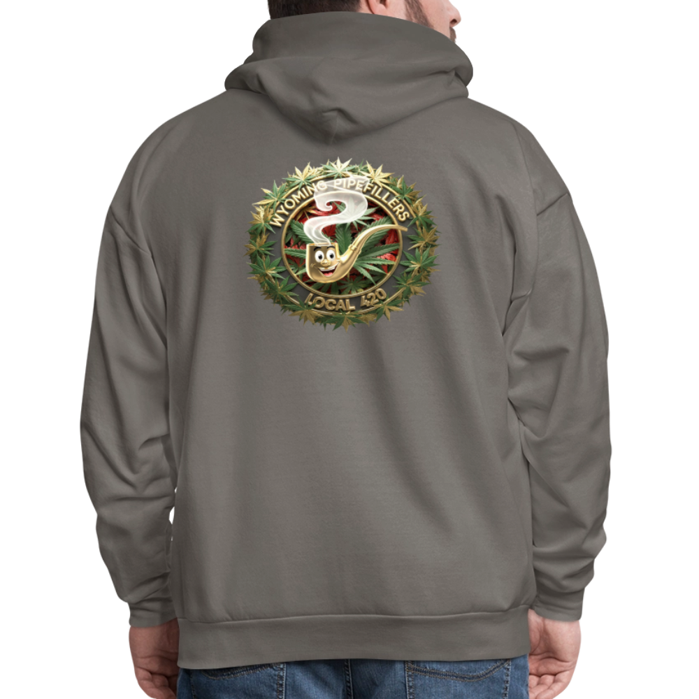 WYOMING PIPEFILLERS LOCAL 420 F/B DESIGN Men's Hoodie - asphalt gray