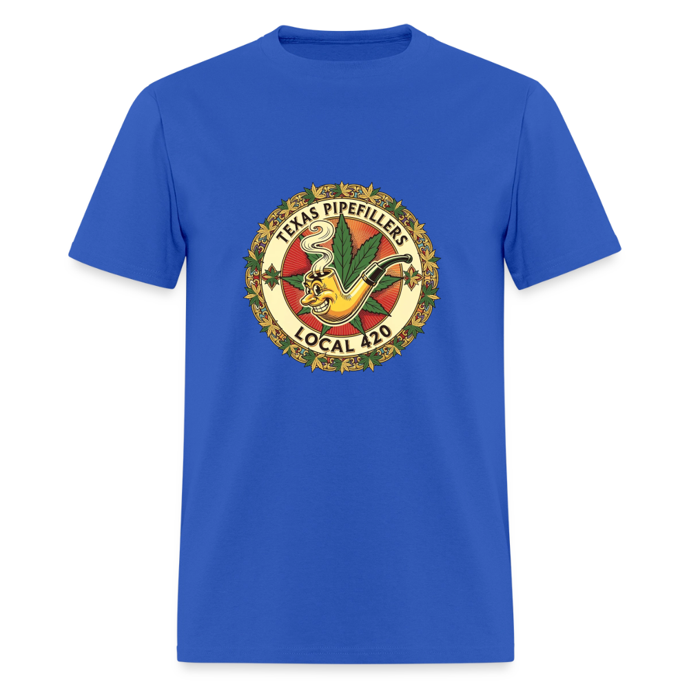 TEXAS PIPEFILLERS LOCAL 420  Men's T-Shirt - royal blue