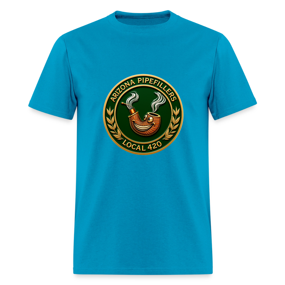 ARIZONIA PIPEFILLERS LOCAL 420 Men's T-Shirt - turquoise
