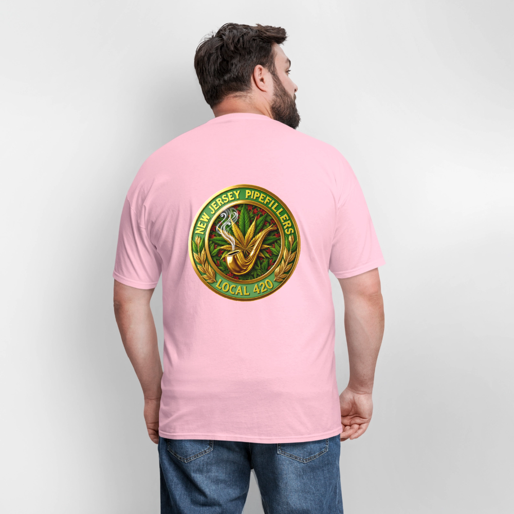 NEW JERSEY PIPEFILLERS LOCAL 420 F/B DESIGN Men's T-Shirt - pink