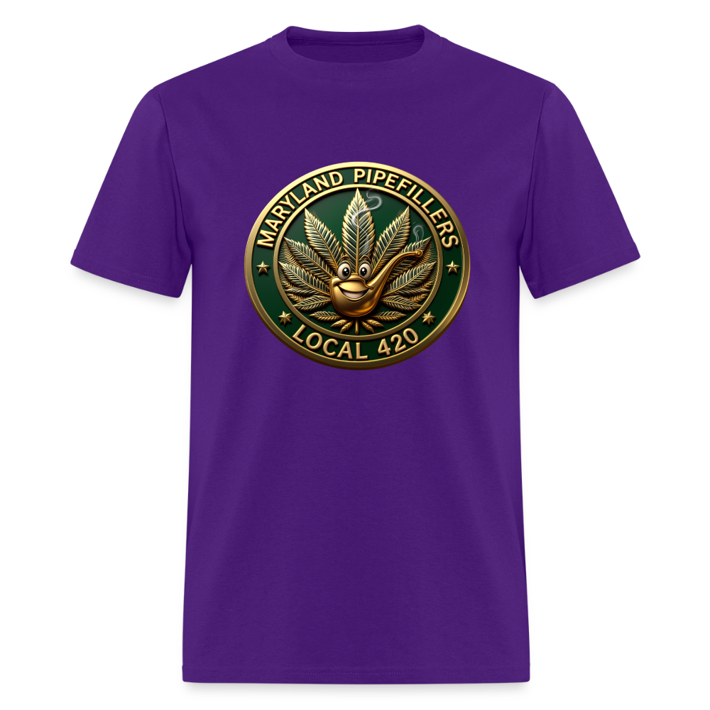 MARYLAND PIPEFILLERS LOCAL 420 Men's T-Shirt - purple