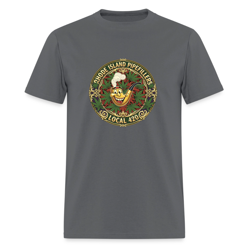 TEXAS PIPEFILLERS LOCAL 420 Men's T-Shirt - charcoal